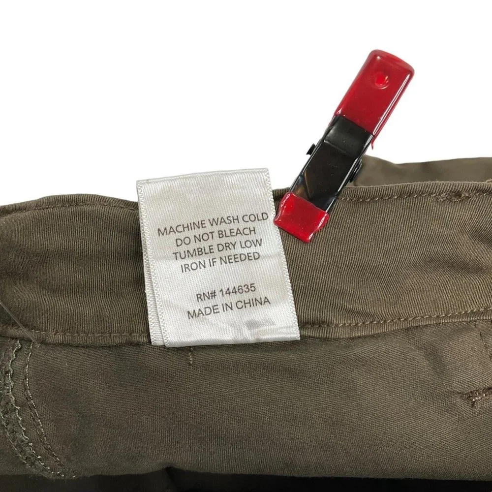 Kancan Jogger Pants Women's Sz 28 Green Brown 4 Pocket Cropped Mid Rise $78 Nwot - Picture 6 of 11